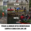 Perahu pembersih sampah sungai