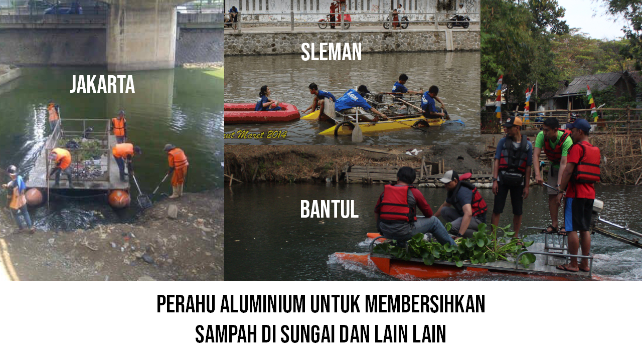 Perahu pembersih sampah sungai